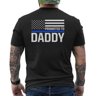 New First Time Dad To Be Daddy Police Law Enforcement Mens Back Print T-shirt | Mazezy