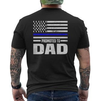 New First Time Dad To Be Police Law Enforcement Mens Back Print T-shirt | Mazezy