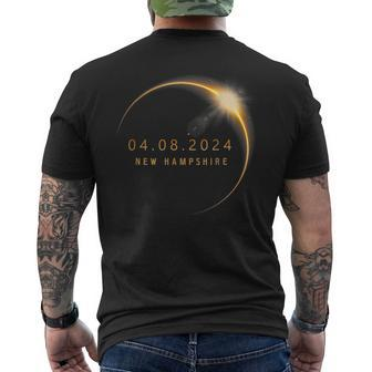 New Hampshire Total Solar Eclipse 2024 Solar Eclipse Men's T-shirt Back Print - Seseable