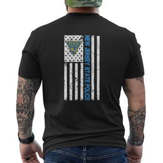 New Jersey State Police V2 Mens Back Print T-shirt - Thegiftio UK