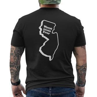 New Jersey Worst State Ever Mens Back Print T-shirt - Thegiftio UK