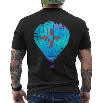 New Mexico Festival Hot Air Balloon Zia T Men's T-shirt Back Print - Monsterry AU