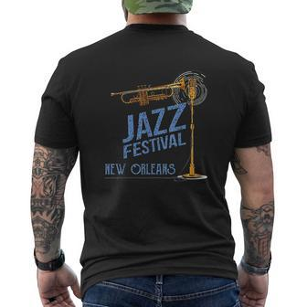 New Orleans Festival Of Jazz Music Mens Back Print T-shirt - Thegiftio UK