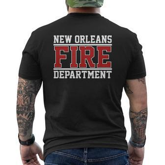 New Orleans Fire Department Mens Back Print T-shirt - Thegiftio UK