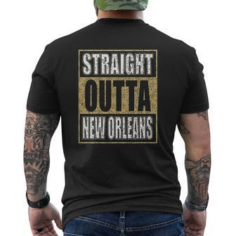 New Orleans Football Fans Straight Outta New Orleans Mens Back Print T-shirt - Thegiftio