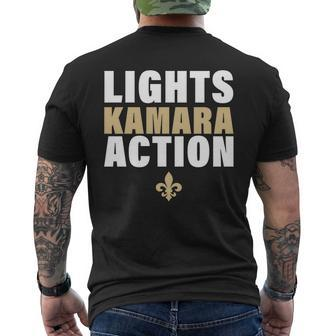 New Orleans Lights Kamara Action Football Mens Back Print T-shirt - Thegiftio