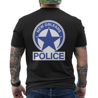 New Orleans Police Department Nopd Mens Back Print T-shirt - Thegiftio UK