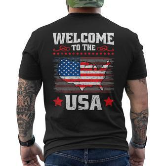 New Us Citizen Us Flag American Immigrant Citizenship Men's T-shirt Back Print - Monsterry DE