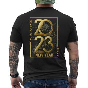 New Years Eve Party Supplies 2023 Happy New Year 2023 Mens Back Print T-shirt - Thegiftio UK