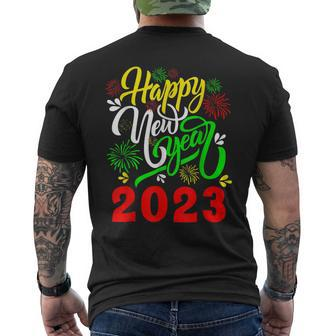 New Years Eve Party Supplies Kids Nye 2023 Happy New Year V6 Mens Back Print T-shirt - Thegiftio UK