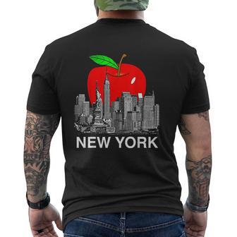 New York City Skyline New York Big Apple Mens Back Print T-shirt - Thegiftio