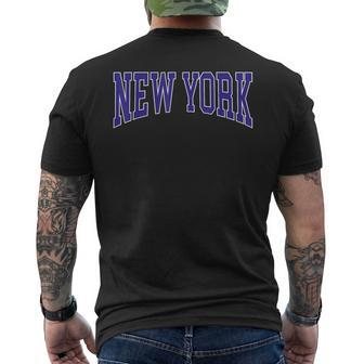 New York City Text Men's T-shirt Back Print - Monsterry DE