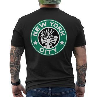New York City Trip Souvenir Statue Of Liberty Big Apple Men's T-shirt Back Print - Monsterry DE