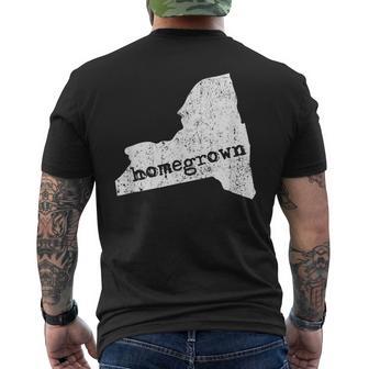 New York Home State Homegrown For New Yorkers Men's T-shirt Back Print - Monsterry AU