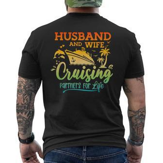 Newlywed Couple Married Cruising Partners For Life Cruise Men's T-shirt Back Print - Seseable