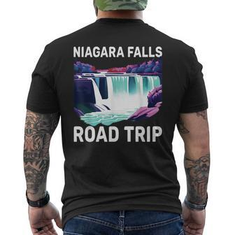 Niagara Falls Road Trip Souvenir Summer Vacation Niagara Men's T-shirt Back Print | Mazezy