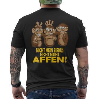 Nicht Mein Zirkus, Nicht Meine Monkeys Kurzärmliges Herren-T-Kurzärmliges Herren-T-Shirt mit Zoo Motto - Seseable