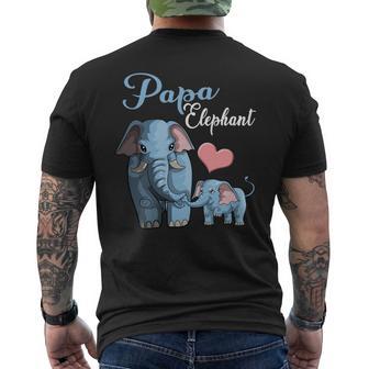 Niedliche Papa Elefant Schwangerschaftsankündigung Babyparty T-Shirt mit Rückendruck - Geschenkecke