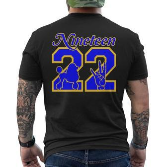 Nineteen 22 Poodle Men's T-shirt Back Print | Mazezy