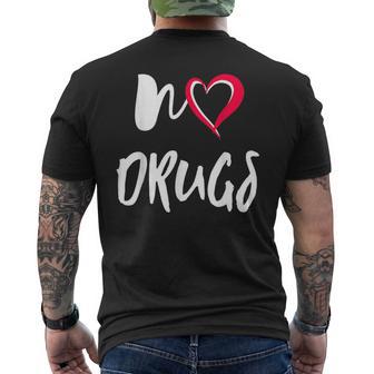 No Drugs Say No To Drugs Red Ribbon Week Men's T-shirt Back Print - Monsterry CA