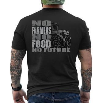 No Farmers No Food No Future Men's T-shirt Back Print - Thegiftio UK