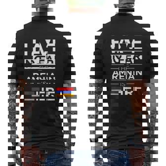 Have No Fear The Armenian Is Here Pride Proud Armenia Mens Back Print T-shirt - Thegiftio UK