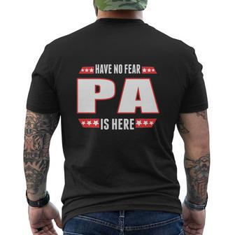 Have No Fear Pa Is Here Mens Back Print T-shirt - Thegiftio UK
