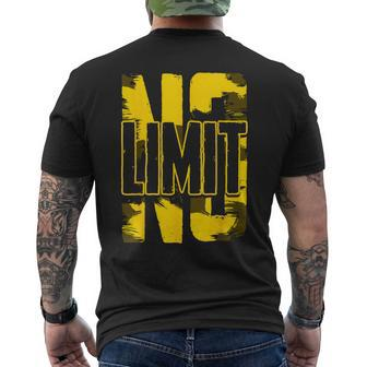 No Limit Motivated Gold Men's T-shirt Back Print | Mazezy