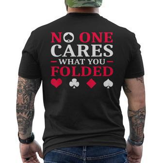No One Cares What You Folded Men's T-shirt Back Print - Monsterry CA