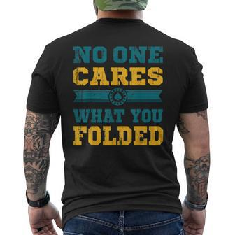 No One Cares What You Folded Poker Poker Player Men's T-shirt Back Print - Monsterry DE