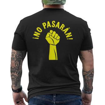 No Pasaran Communist Socialist Spanish Civil War Men's T-shirt Back Print - Monsterry