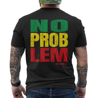 No Problem Retro Jamaica Patois Slang Jamaican Souvenir Men's T-shirt Back Print - Monsterry CA