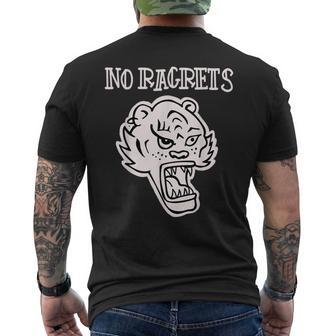 No Regrets Ragrets Sucky Panther Tiger Tat Men's T-shirt Back Print - Monsterry CA