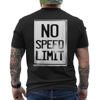 No Speed Limit Men's T-shirt Back Print - Monsterry AU