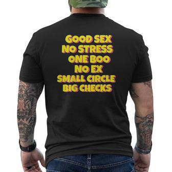 No Stress One Boo Small Circle Big Checks Mens Back Print T-shirt - Thegiftio UK