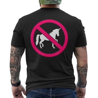 No Unicorns Men's T-shirt Back Print - Monsterry