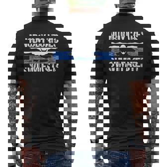 Nobody Cares Swim Faster Swimming Team Coach Idea Mens Back Print T-shirt - Thegiftio UK