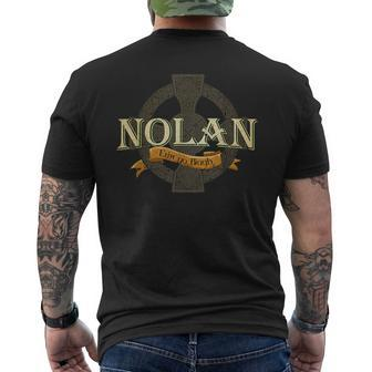 Nolan Irish Surname Nolan Irish Family Name Celtic Cross Men's T-shirt Back Print - Seseable