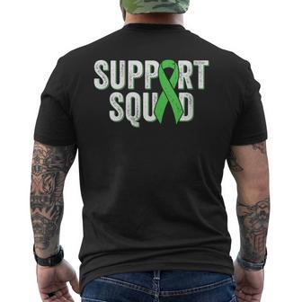 Non-Hodgkins Lymphoma Support Squad Lime Green Awareness Men's T-shirt Back Print - Monsterry