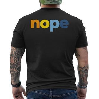 Nope Aroace Pride Lgbtq Lgbt Aro Ace Aromantic Asexual Men's T-shirt Back Print - Seseable
