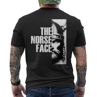 The Norse Face Viking Warrior Face 2 Men's T-shirt Back Print - Monsterry