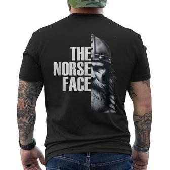 The Norse Face Viking Warrior Face Men's T-shirt Back Print - Monsterry
