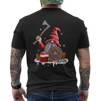 Norse Mythology Red Hat Gnome Beard Viking Christmas Costume Mens Back Print T-shirt - Thegiftio
