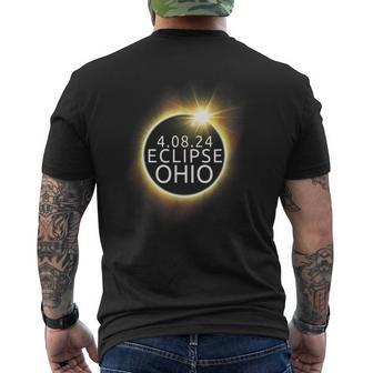 North America Total Solar Eclipse 2024 Ohio Usa Astronomy Men's T-shirt Back Print - Seseable