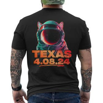 North America Total Solar Eclipse Dog Corgi 2024 Texas Usa Men's T-shirt Back Print - Thegiftio UK