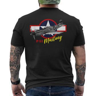 North American P-51 Mustang Men's T-shirt Back Print - Monsterry DE