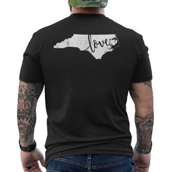 North Carolina Love State Pride Nc Love Men's T-shirt Back Print - Monsterry CA