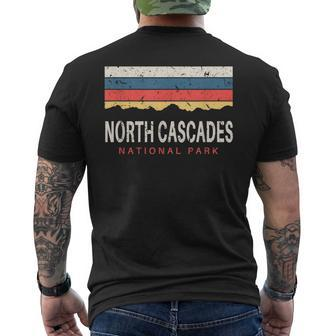 North Cascades National Park T Vintage Washington Men's T-shirt Back Print - Monsterry CA