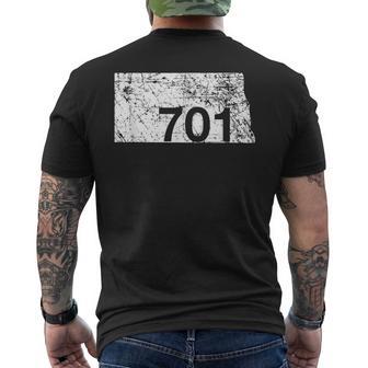 North Dakota Area Code 701 Hometown Souvenir Men's T-shirt Back Print - Monsterry AU