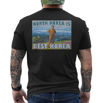 North Korea Is Best Korea Men's T-shirt Back Print - Monsterry AU